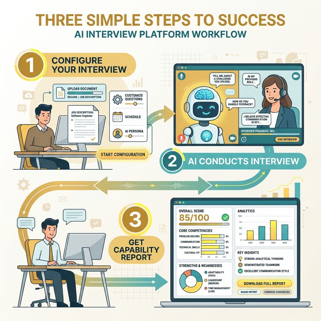 InterviewFi Simple 3-Step Process